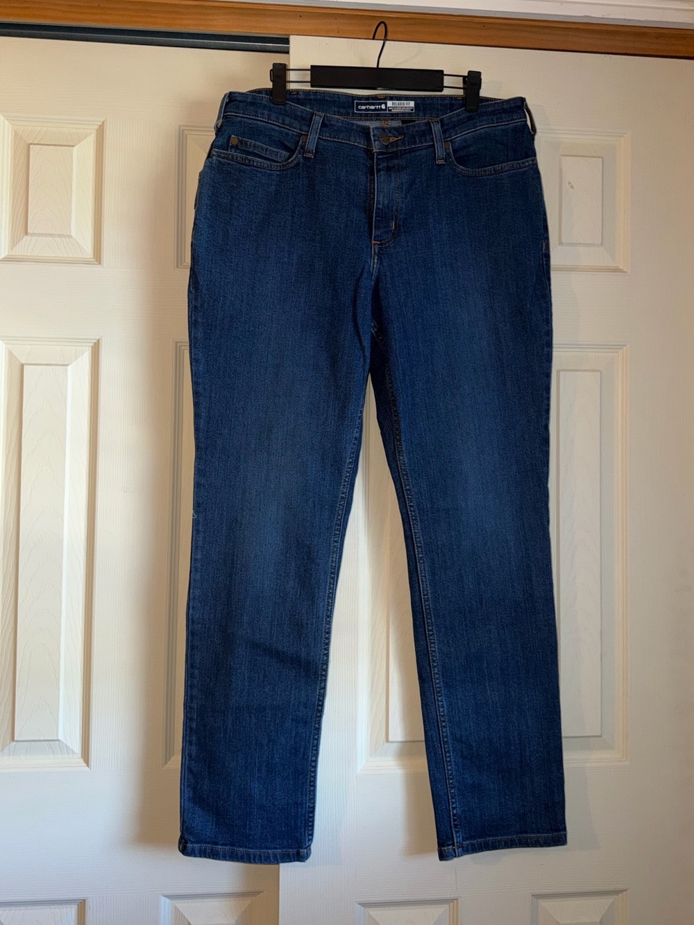 Carhartt Women's Dark Blue Straight-Leg Jeans